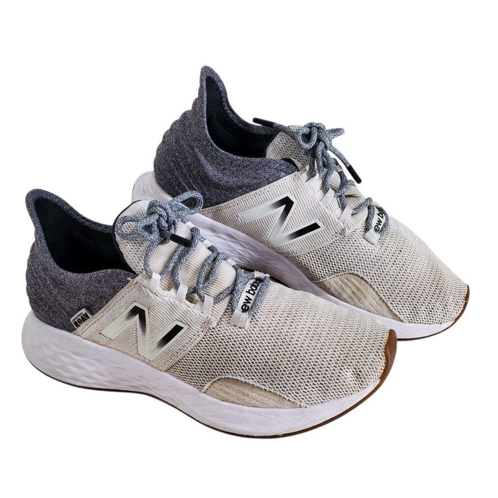 New Balance Fresh Foam ROAV V1 Running Shoes Womens 7.5  Gray Off White Gym